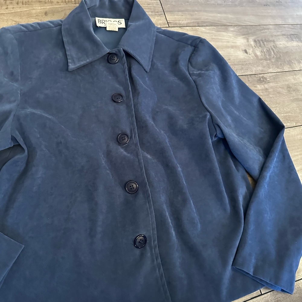 EUC Briggs Petite faux suede jacket Size S - Picture 2 of 7
